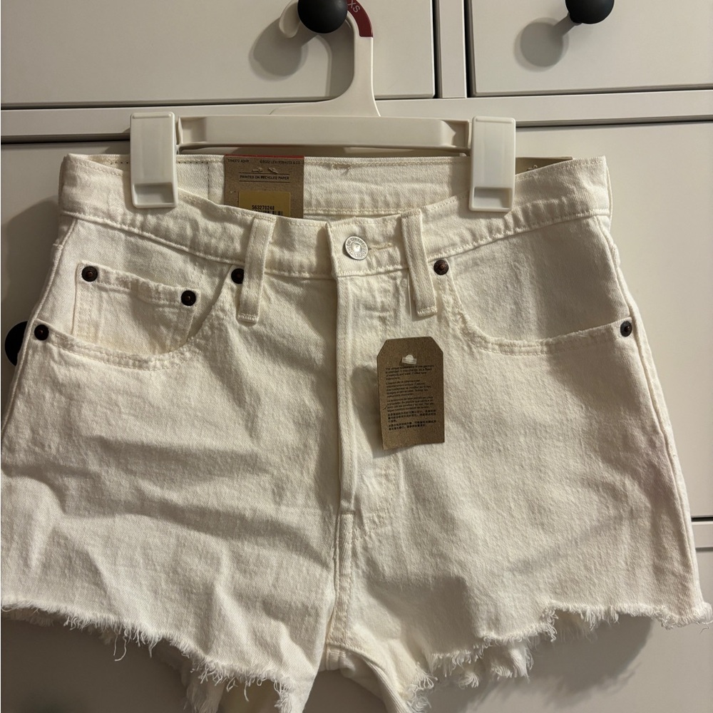 Levi's White Jean Shorts for Women 201s.